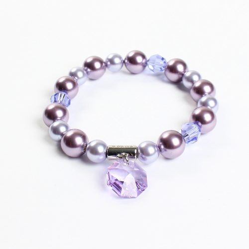 Gyöngy karkötő levendula színű