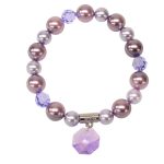 Gyöngy karkötő levendula színű